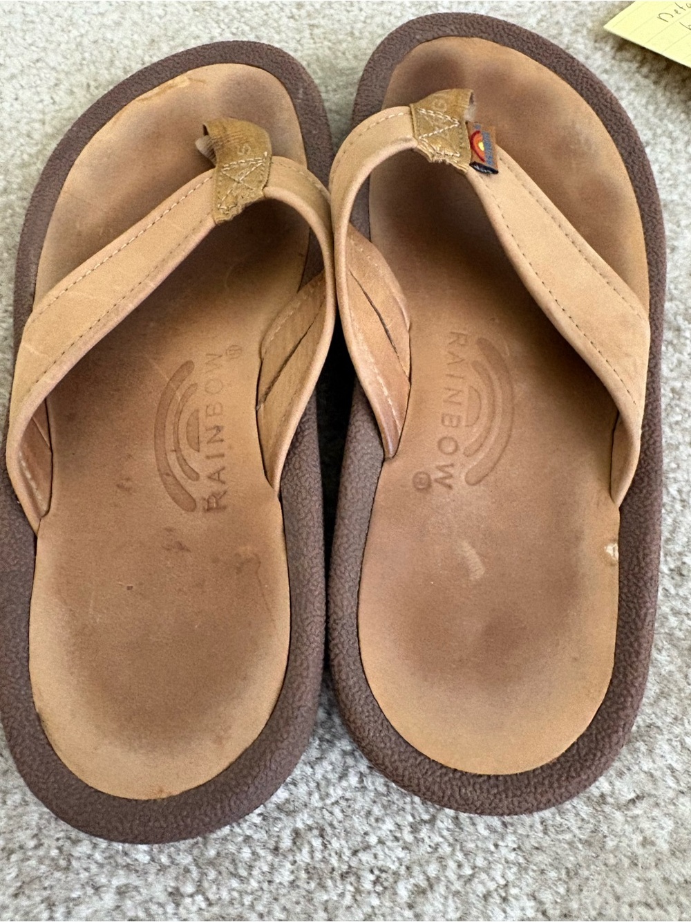 Mens Rainbow Sandals Navigator Orthopedic Flipflops size small fit women’s 8